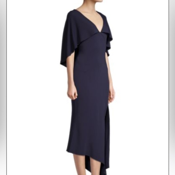 GINGER & SMART Figurative Capelet Dress - New with tags - navy - Picture 3 of 5